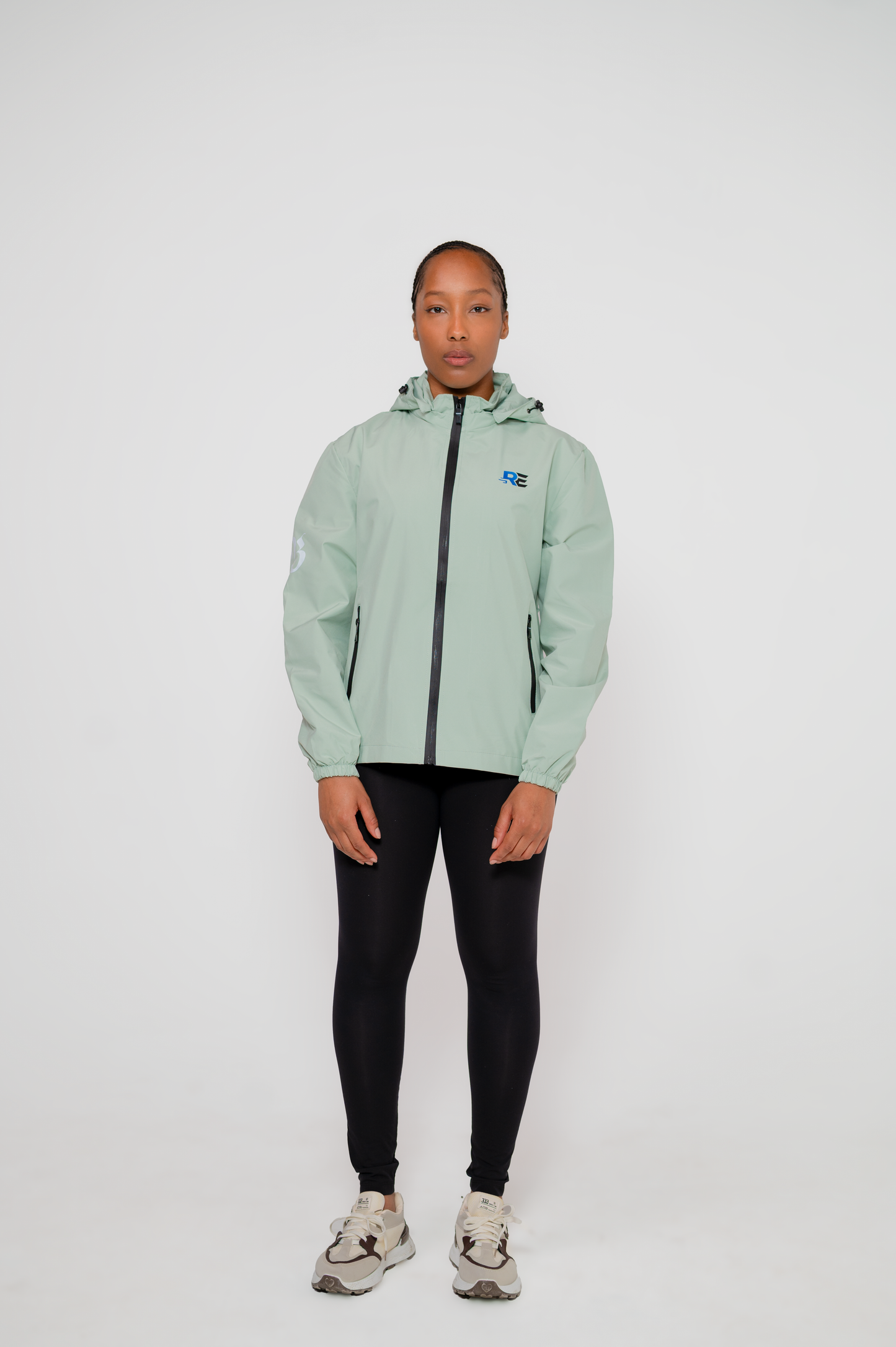 Wasserdichte Windjacke Mintgrün