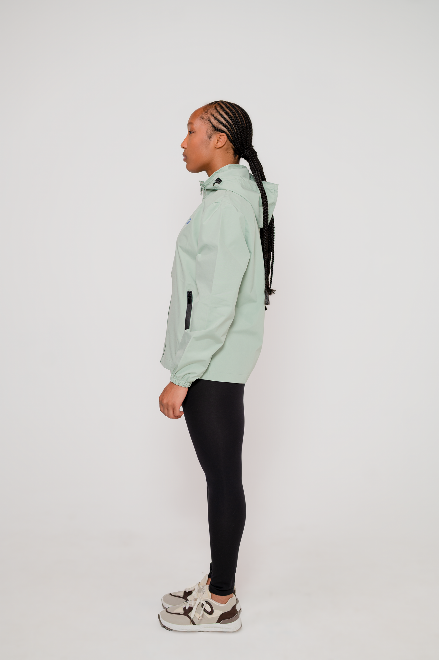 Wasserdichte Windjacke Mintgrün
