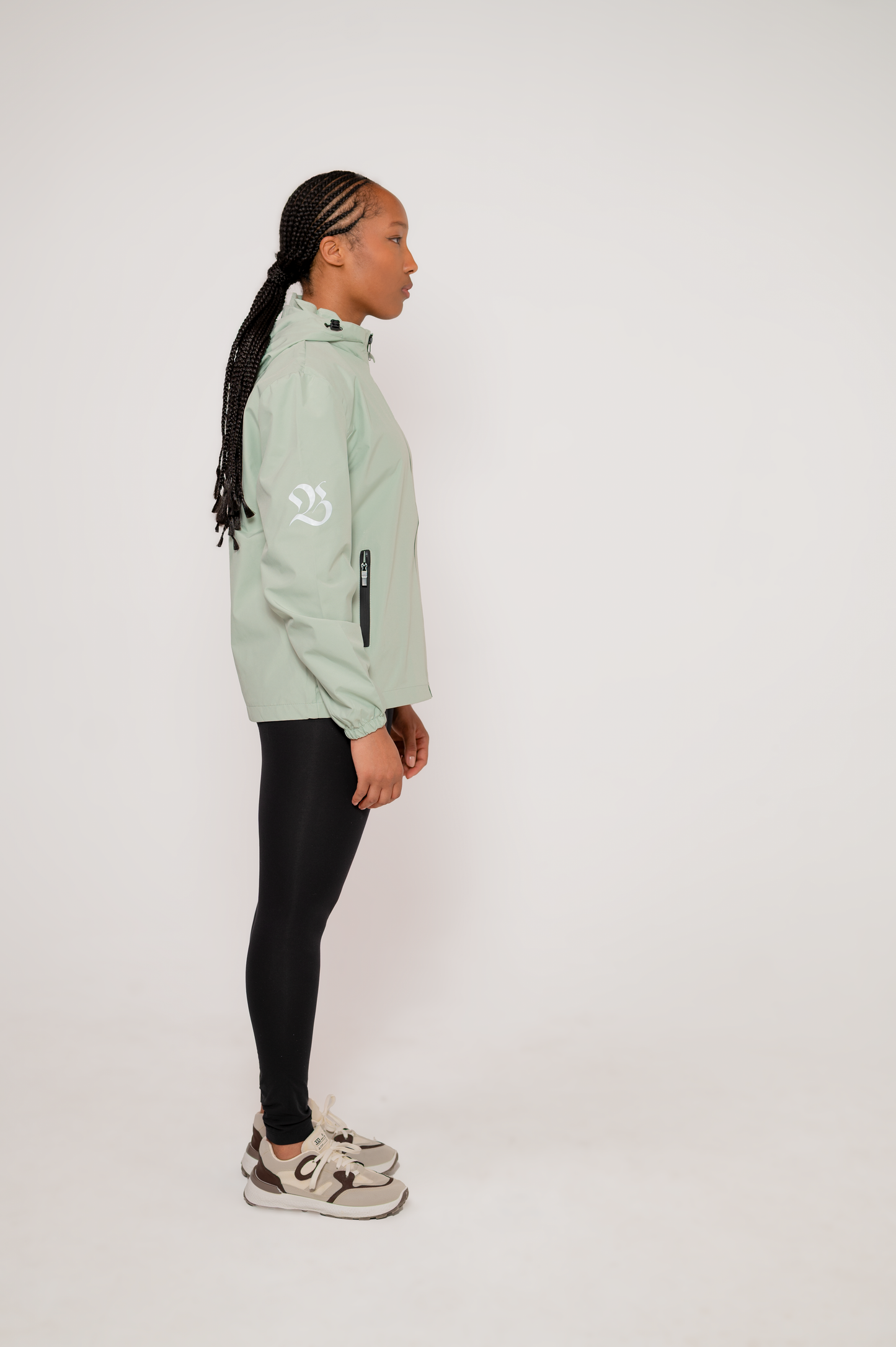 Wasserdichte Windjacke Mintgrün
