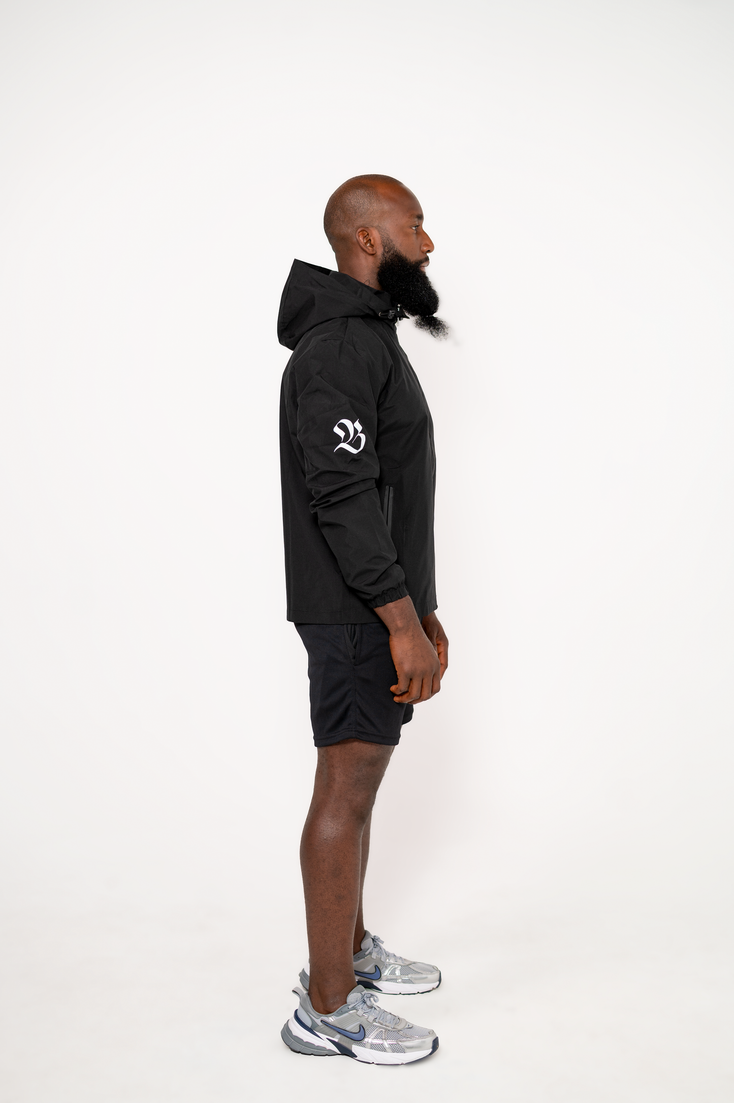 Wasserdichte Windjacke Schwarz