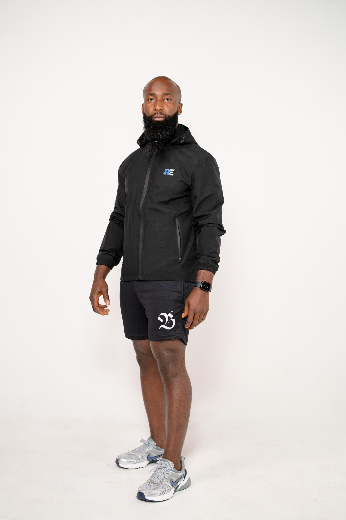 Wasserdichte Windjacke Schwarz