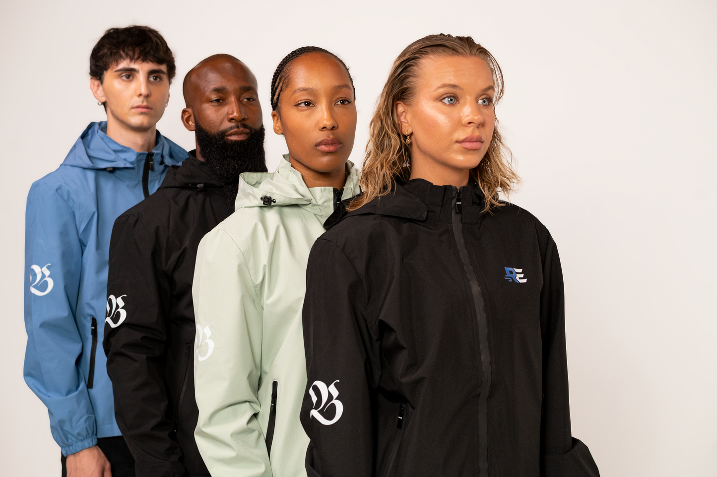 Wasserdichte Windjacke Schwarz