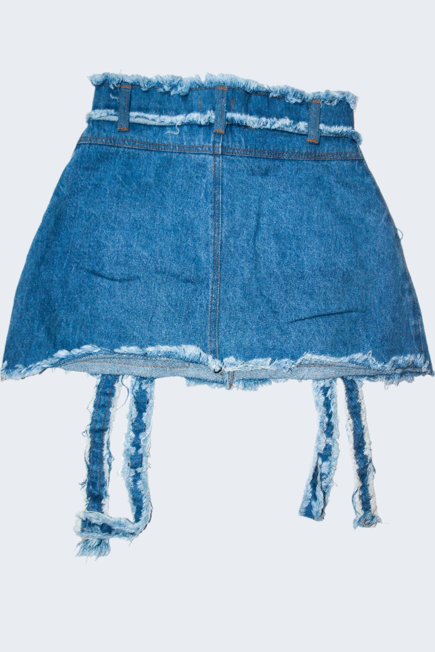 Raw Hem Distress Skirt