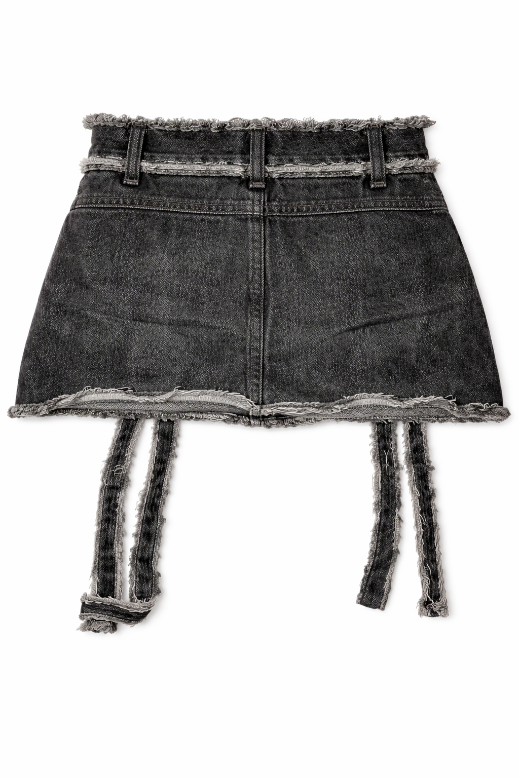 Raw Hem Distress Skirt