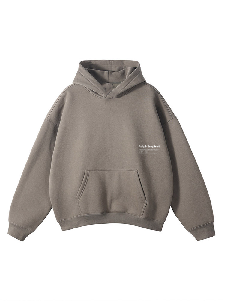 Ralph Empire einfarbiger Herren- und Damen-Kapuzenpullover, Sweatshirt, Übergröße.