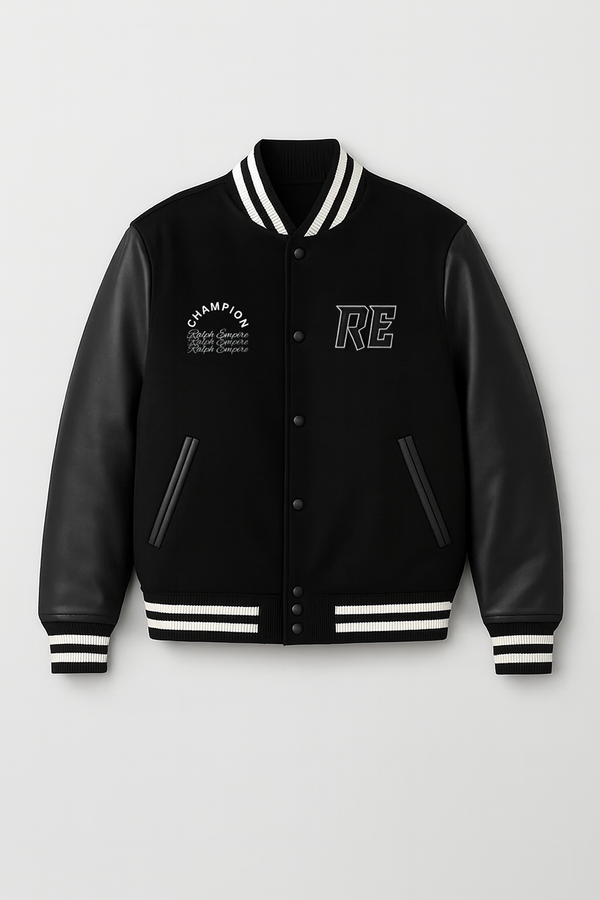 Empire Elite - Premium Varsity Jacket - Black.