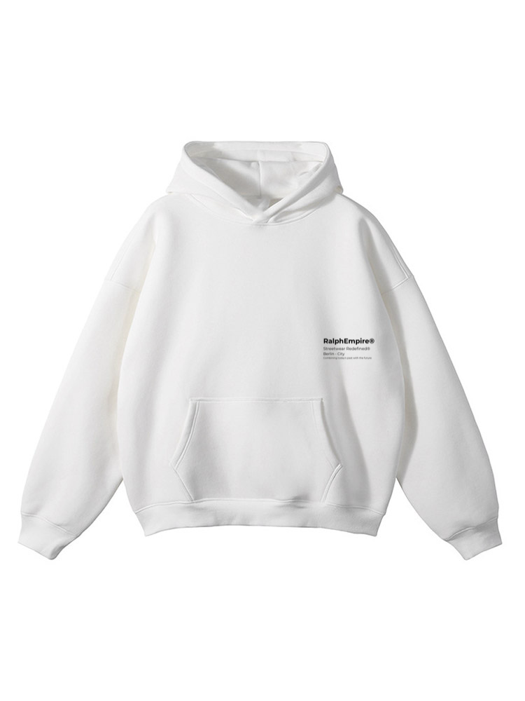 Ralph Empire einfarbiger Herren- und Damen-Kapuzenpullover, Sweatshirt, Übergröße.