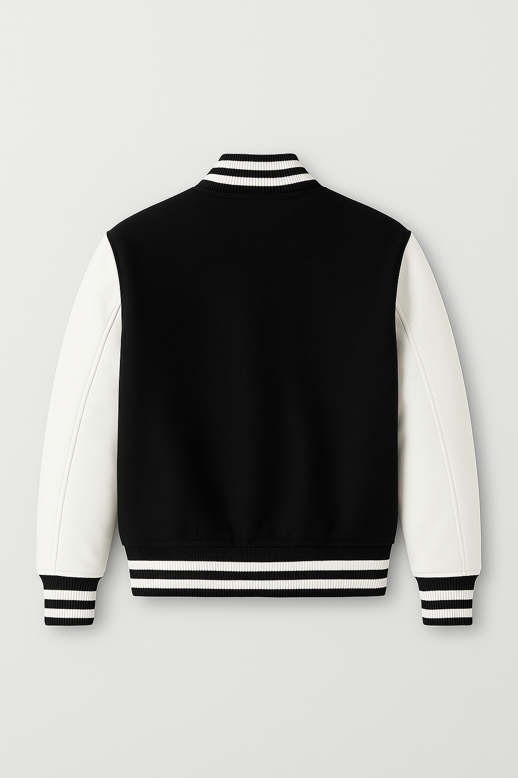 Empire Elite – Premium Collegejacke – Schwarz und Weiß. 