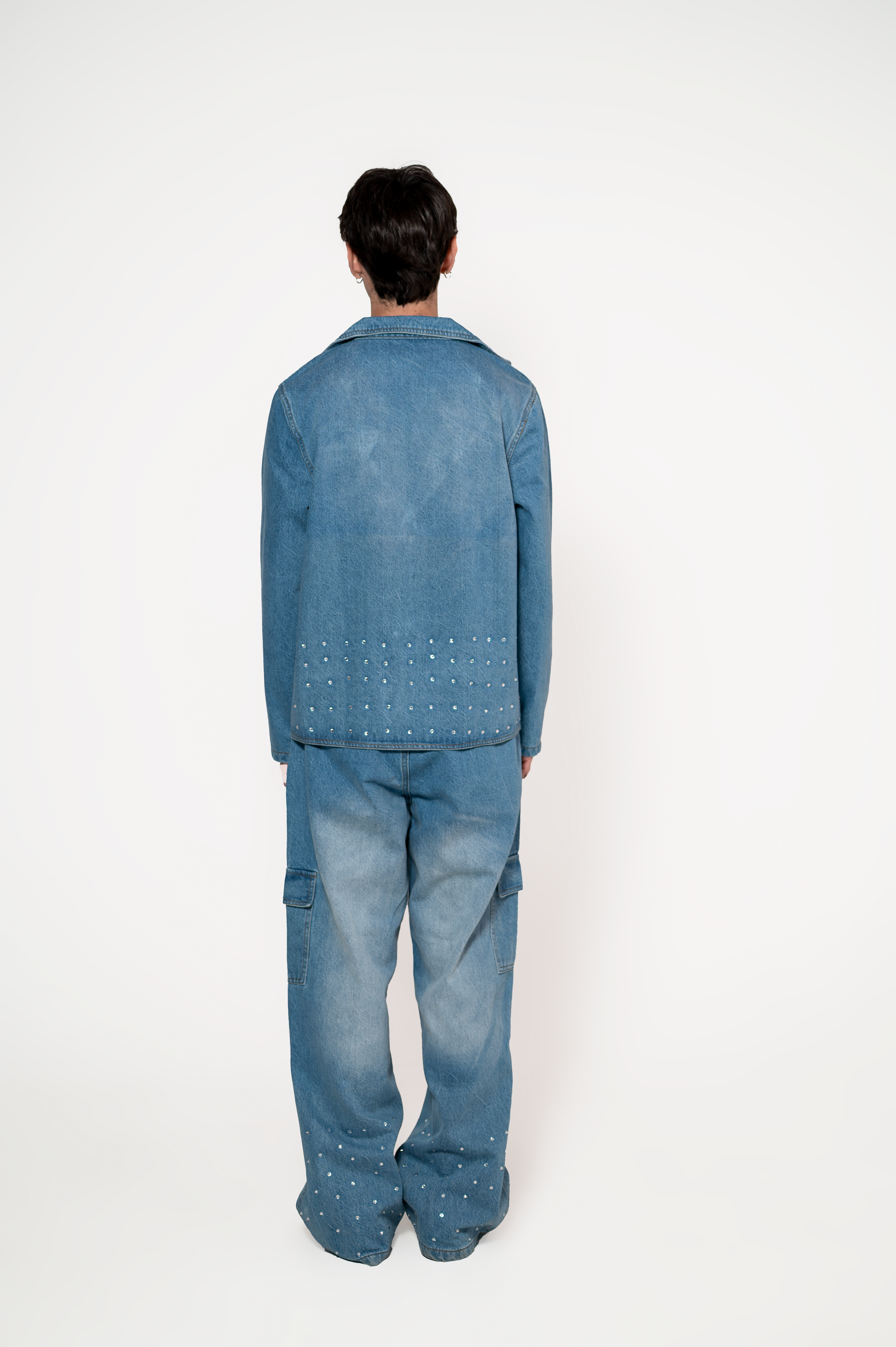 Nel Blu Denim-Blazer und -Hose