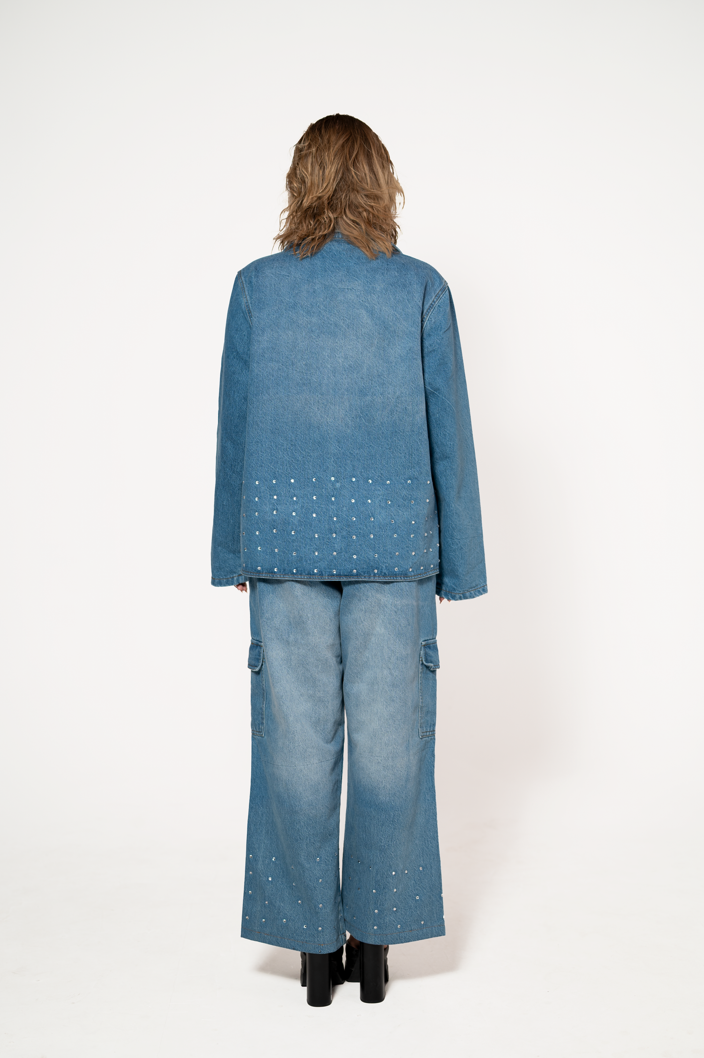 Nel Blu Denim-Blazer und -Hose