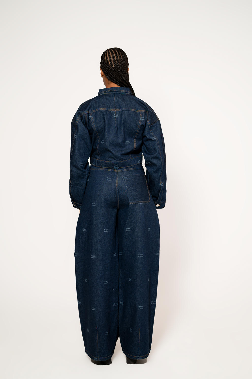 Blueprint Denim Set – Hose mit weitem Bein und hoher Taille