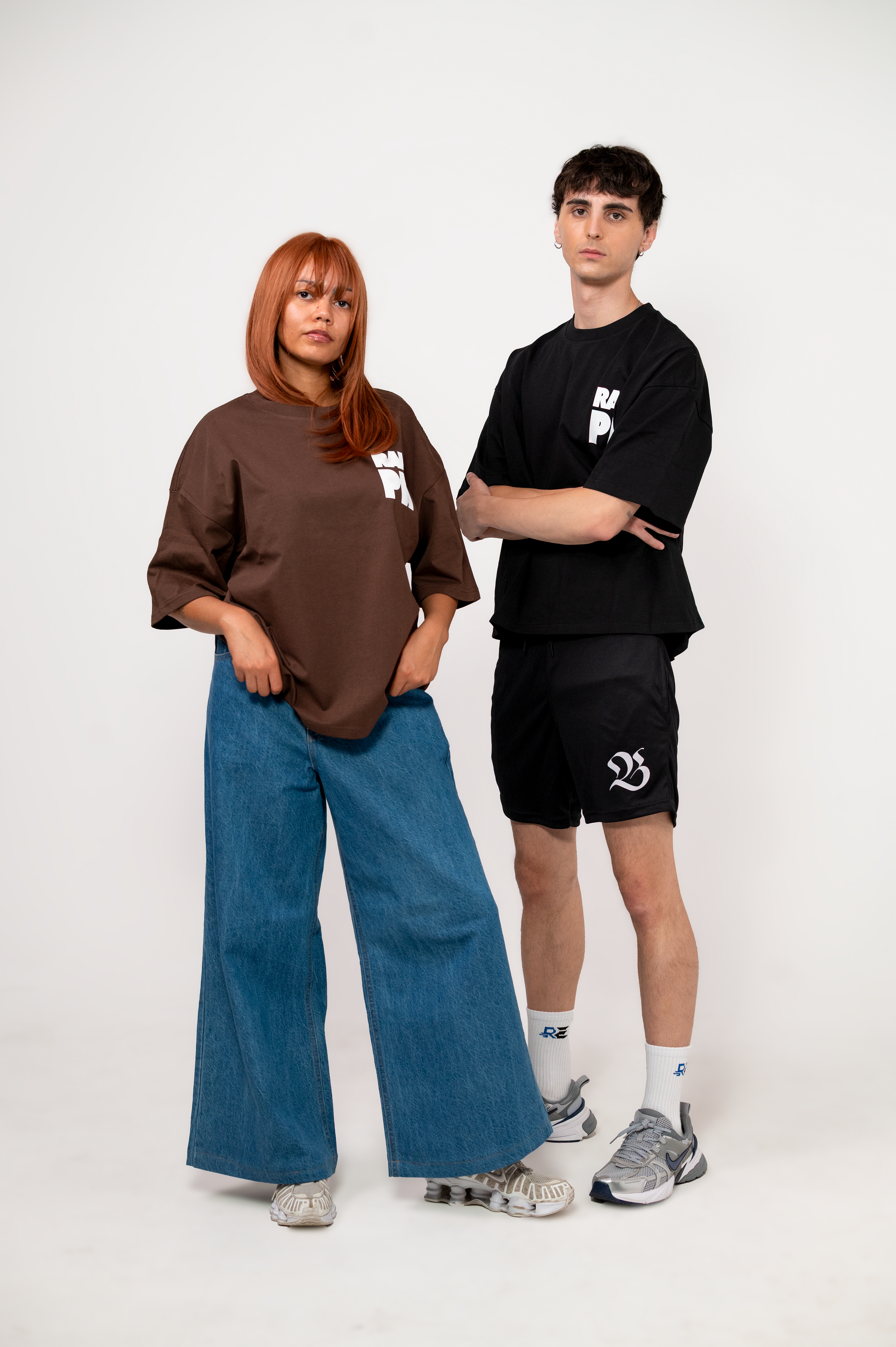 RE Premium T-Shirt - 2 Stück Oversized, Cropped T-Shirts