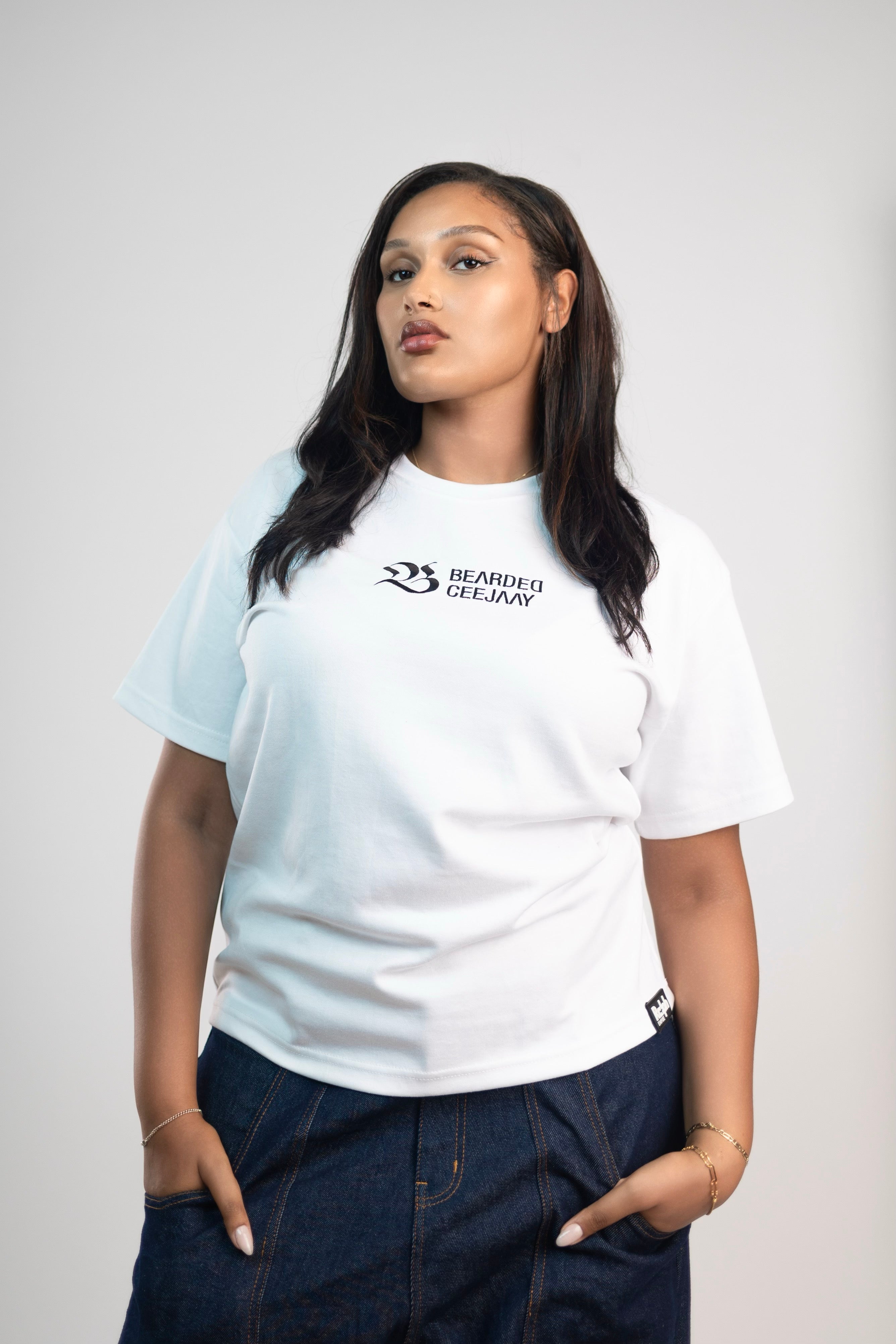 BCJ X RE – Oversize-T-Shirt mit überschnittenen Schultern