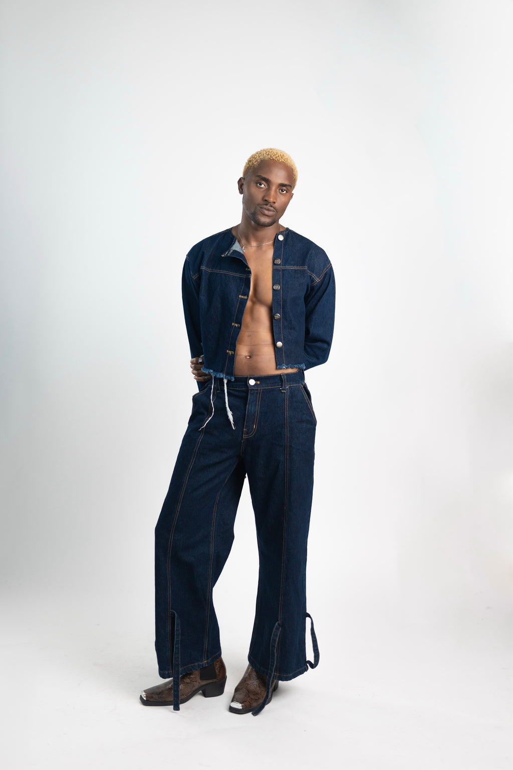 Vintage Edge Denim - crop jacket and pant