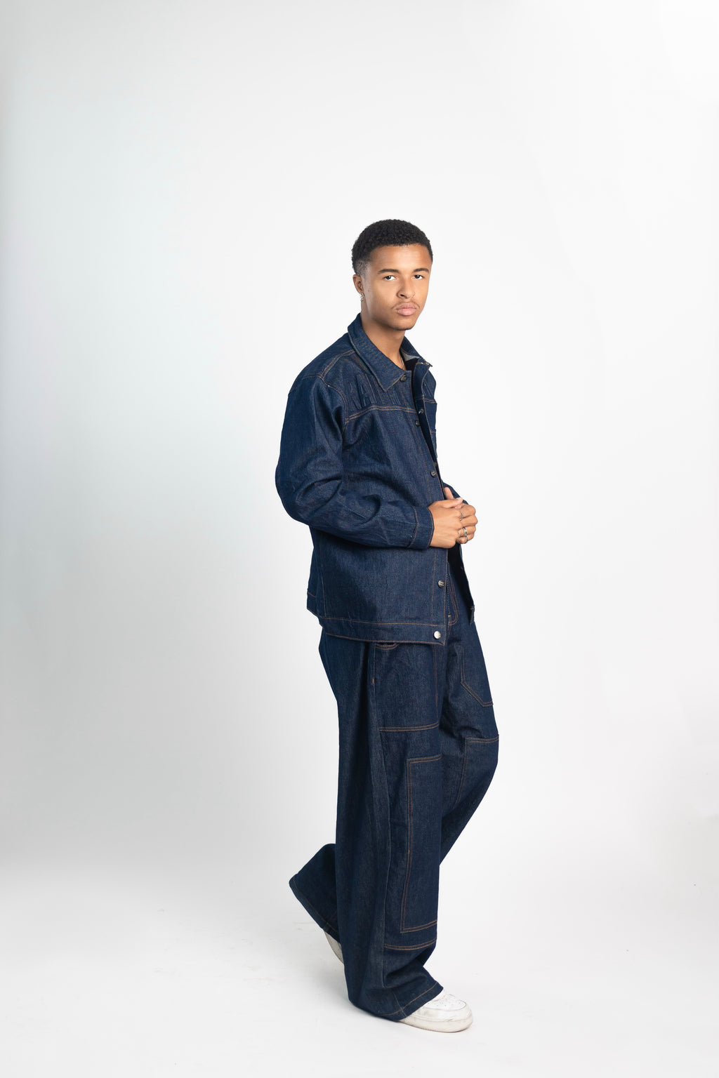 Azure Edge - Denim Jacket and Pant Blue.