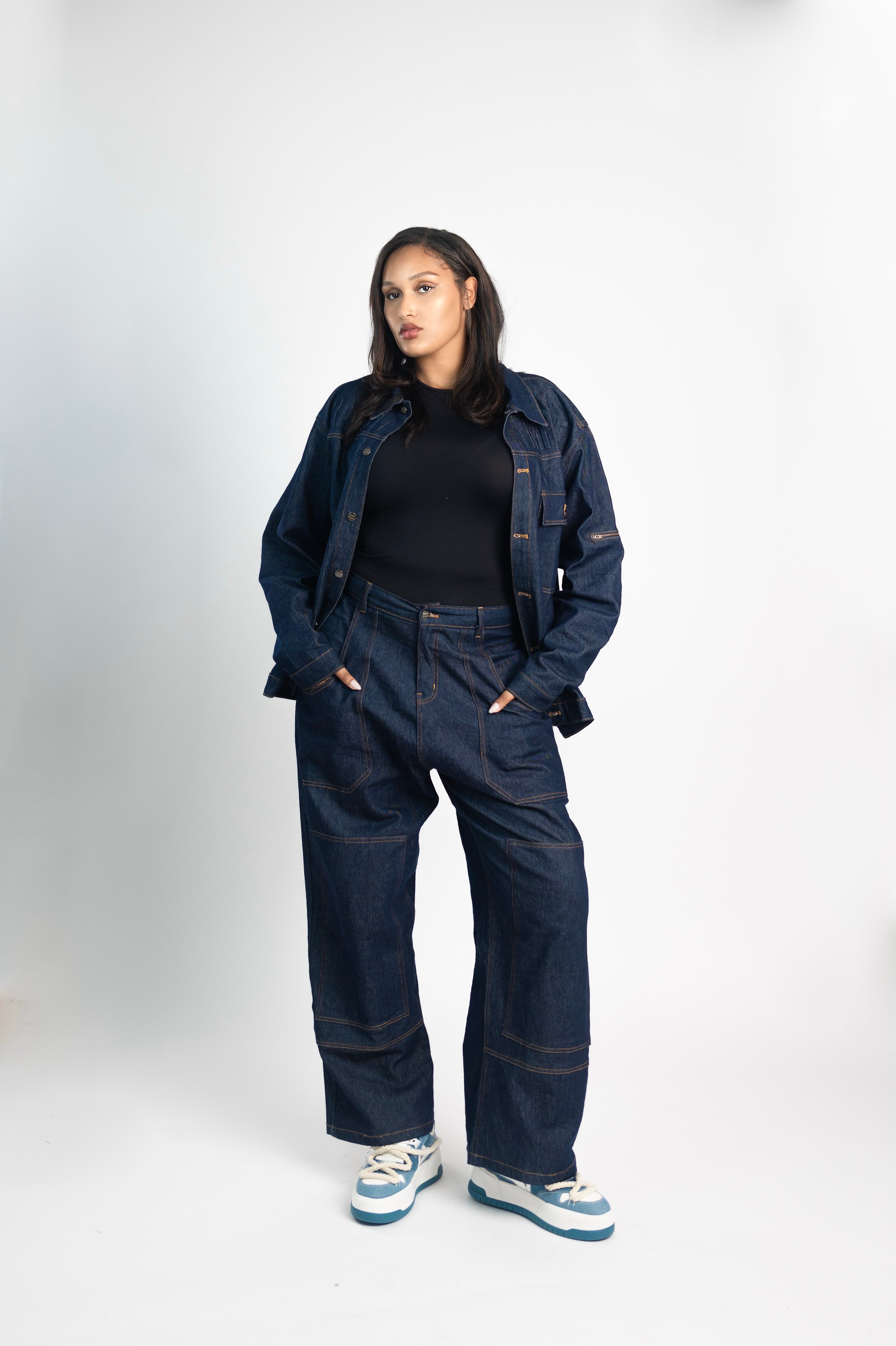 Azure Edge - Denim Jacket and Pant Blue.