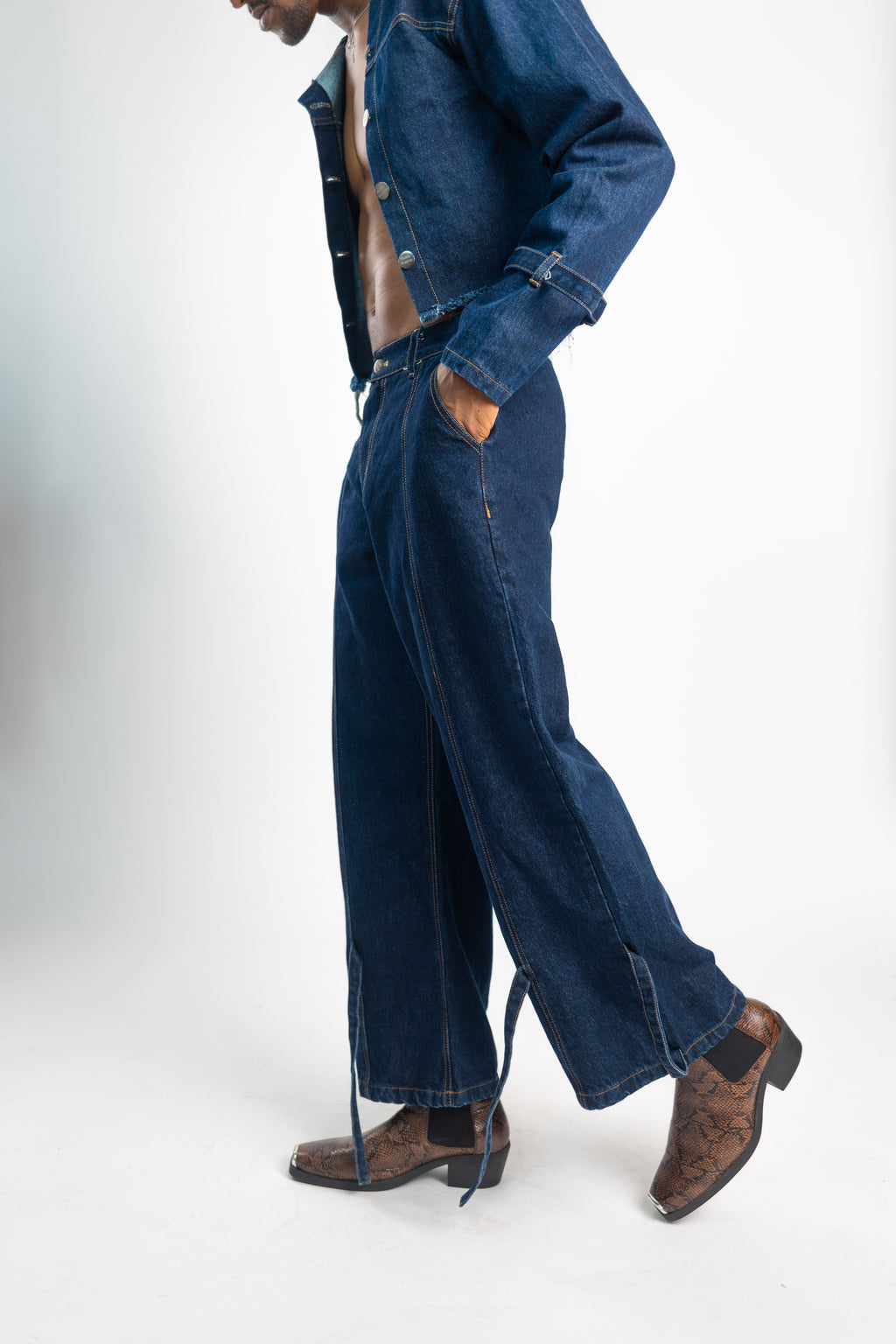 Vintage Edge Denim - crop jacket and pant