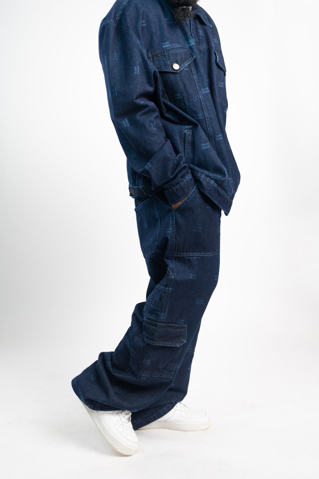 Baggy Denim Set - Long Sleeve Jacket and Pant